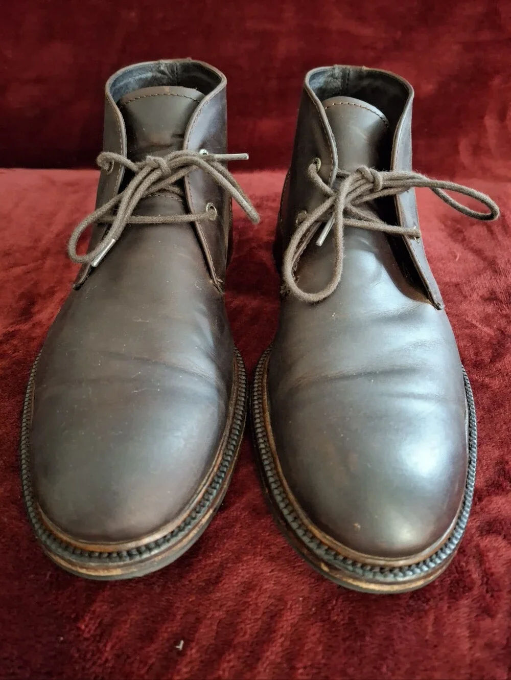 J&M 1850's Handcrafted Brown Leather Men's Chukka Boots